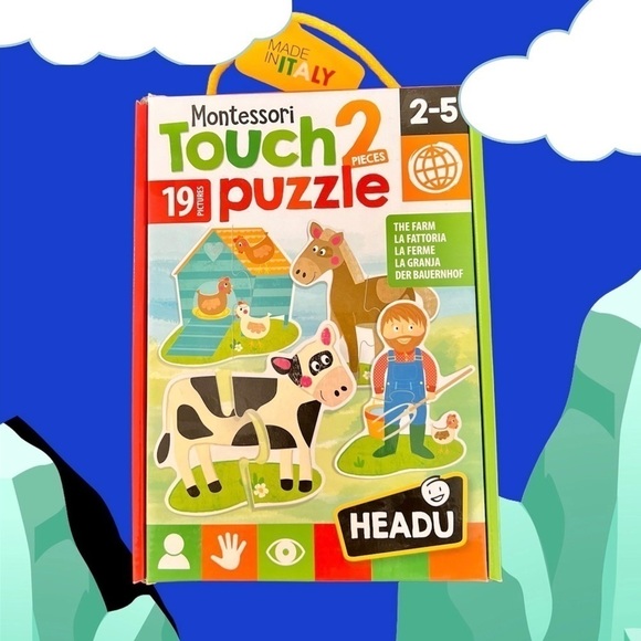 3&4 Letter Spelling Puzzles & Montessori Touch Puzzles for 3-5 yr olds like-new! - Picture 6 of 10